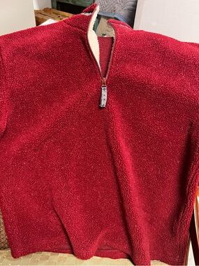 Cabela's Woman’s Red Sherpa Zip-Up Jacket l XL
